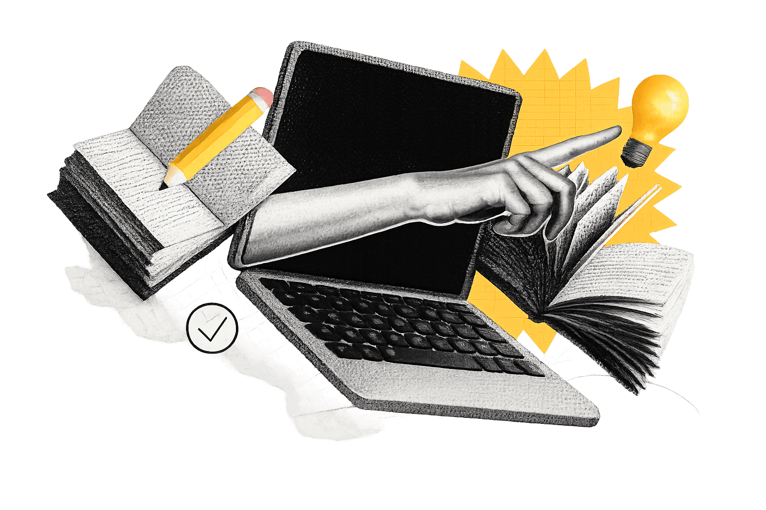Illustration of digital learning and archived webinar sessions